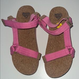 Reef Pink and Tan Sandals